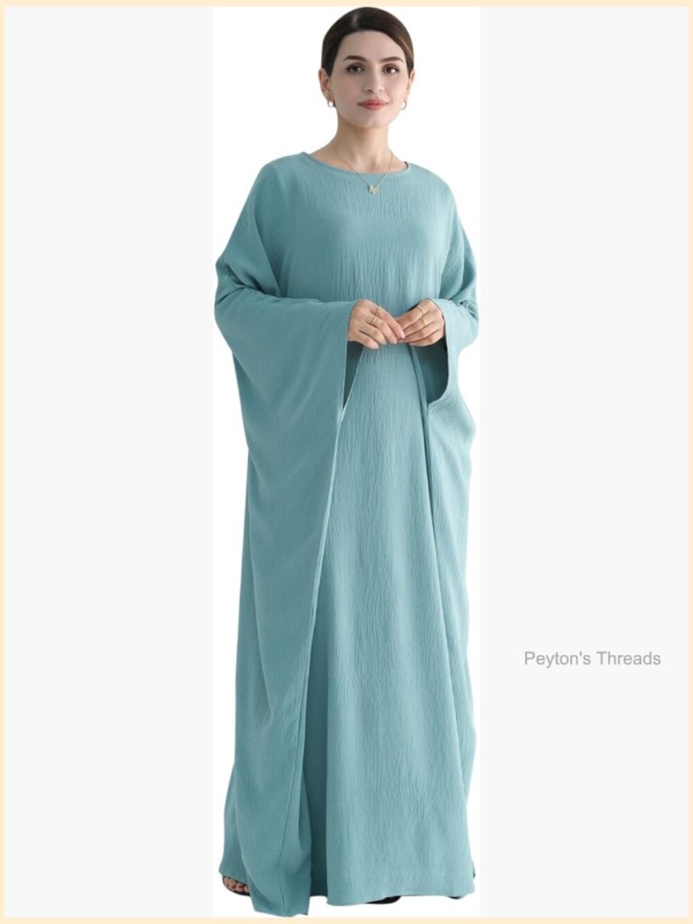 Bat Sleeve Muslim Abaya Maxi Dress Jilbab Kaftan Robe